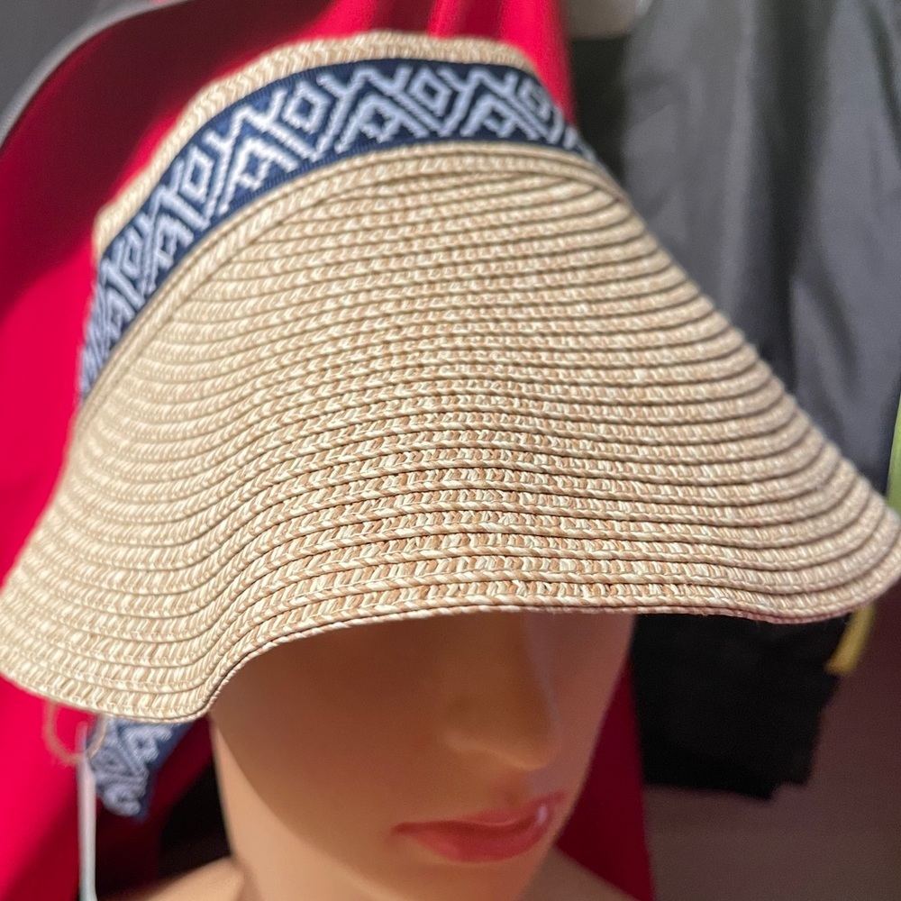 SEA & GRASS Straw Visor with Ribbon - Picture 10 of 12